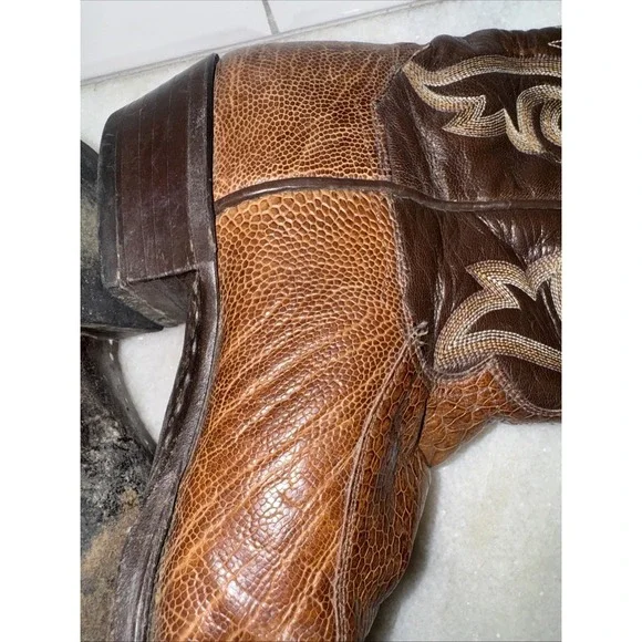Panhandle Slim Men's 9.5D Brown Leather Cowboy Boots‎ 87266 OLA0003